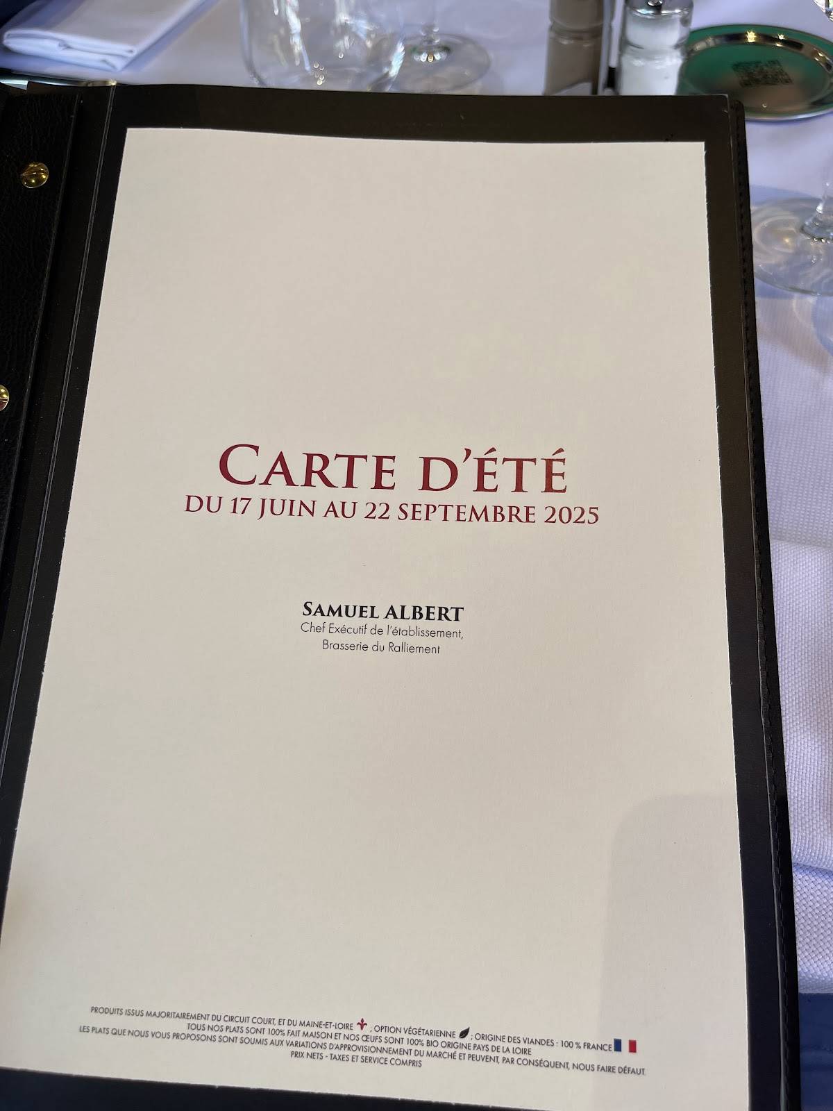 Menu de Brasserie Du Ralliement
