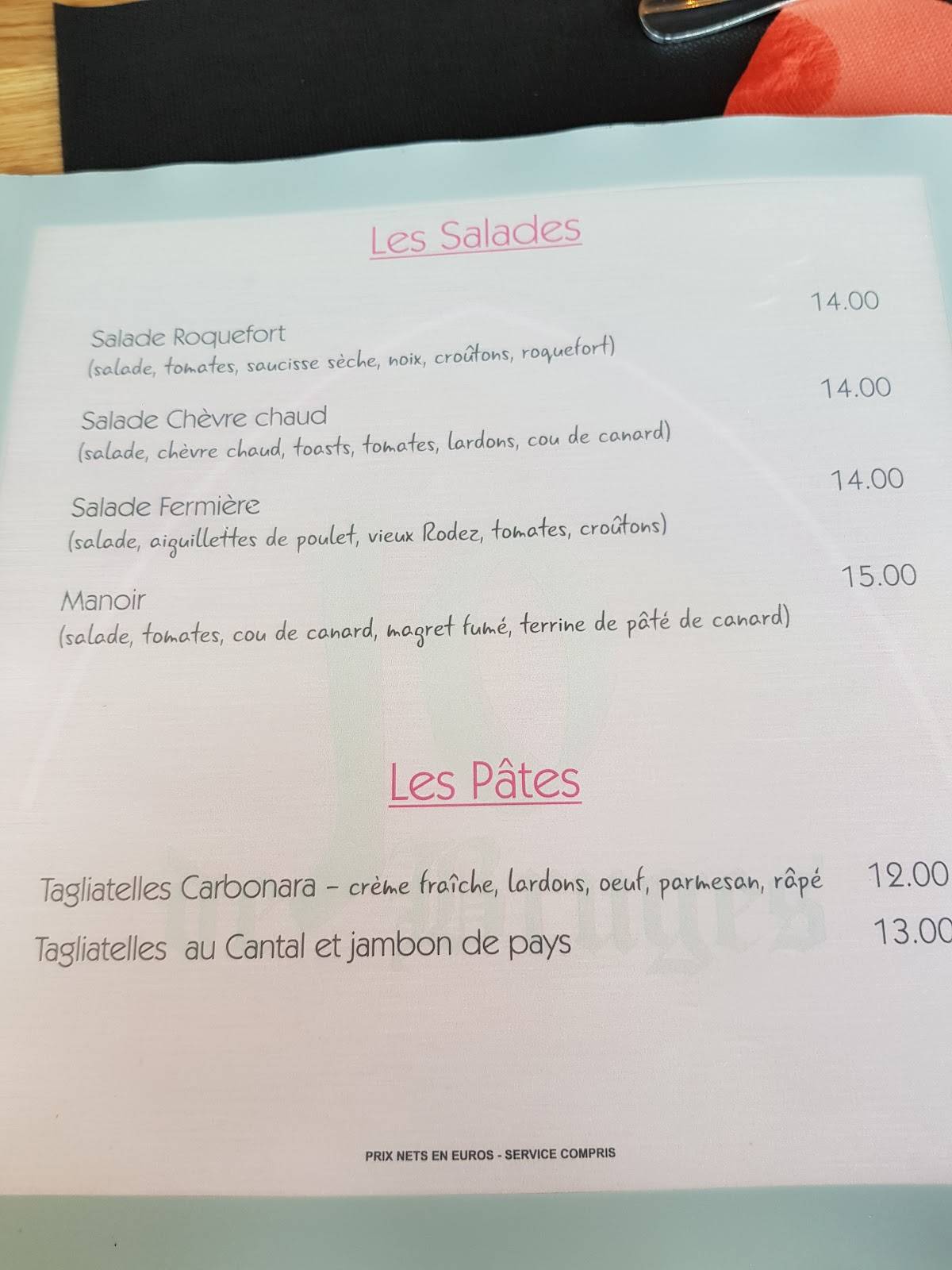 Menu de Brasserie Jo De Bruges