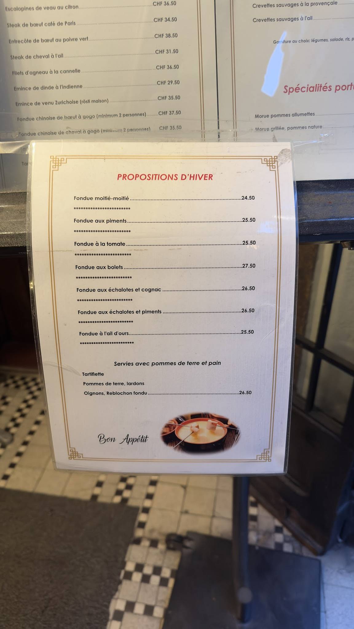 Menu di Brasserie Saint-Laurent 