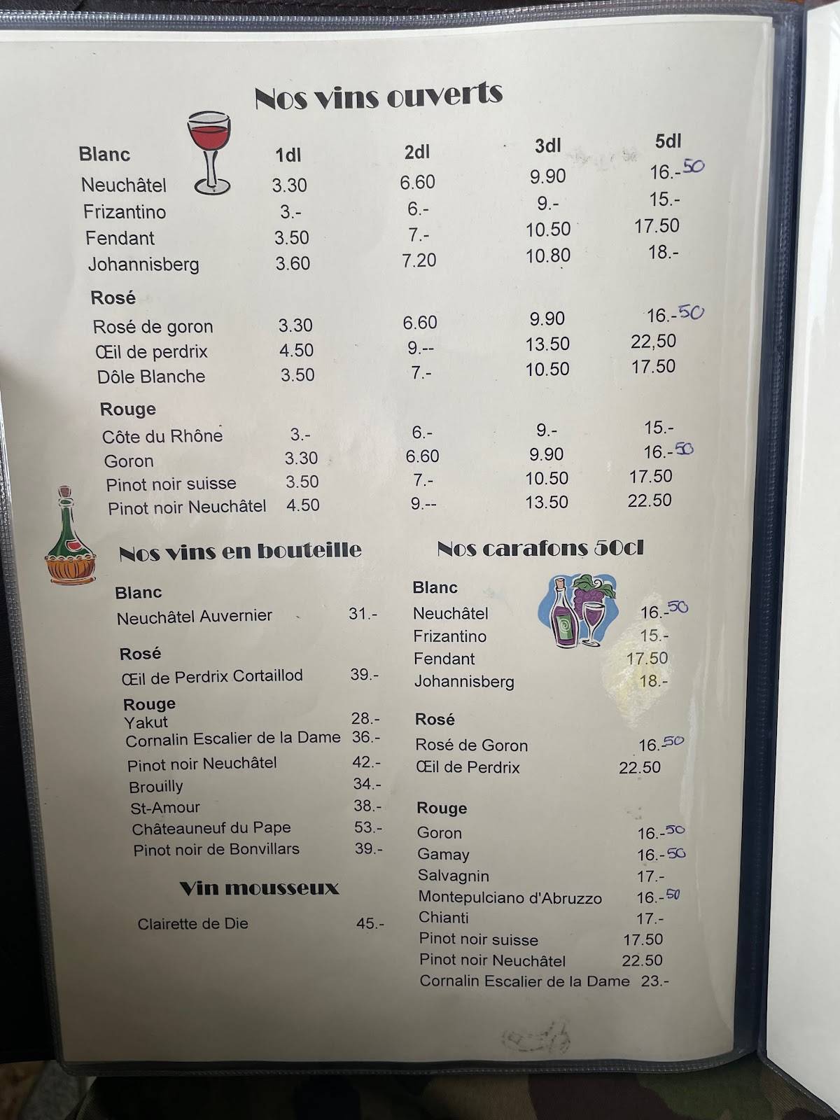 Menu di Brasserie de L'étoile 