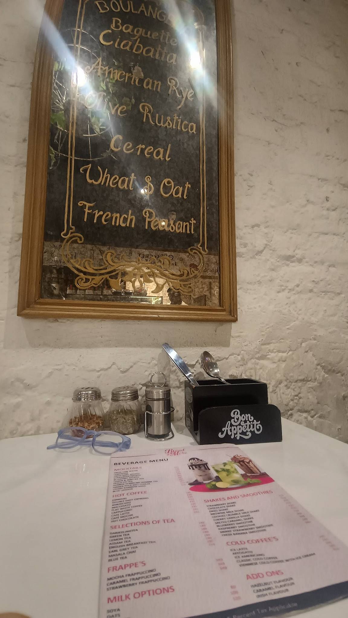 Bread and More Gk menu