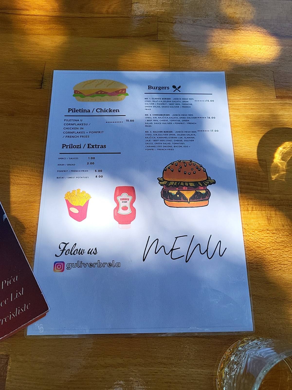 Menu di Guliver cafe 