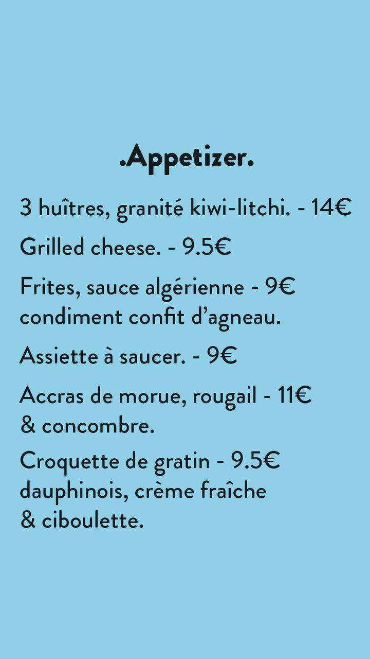 Menu de Britney