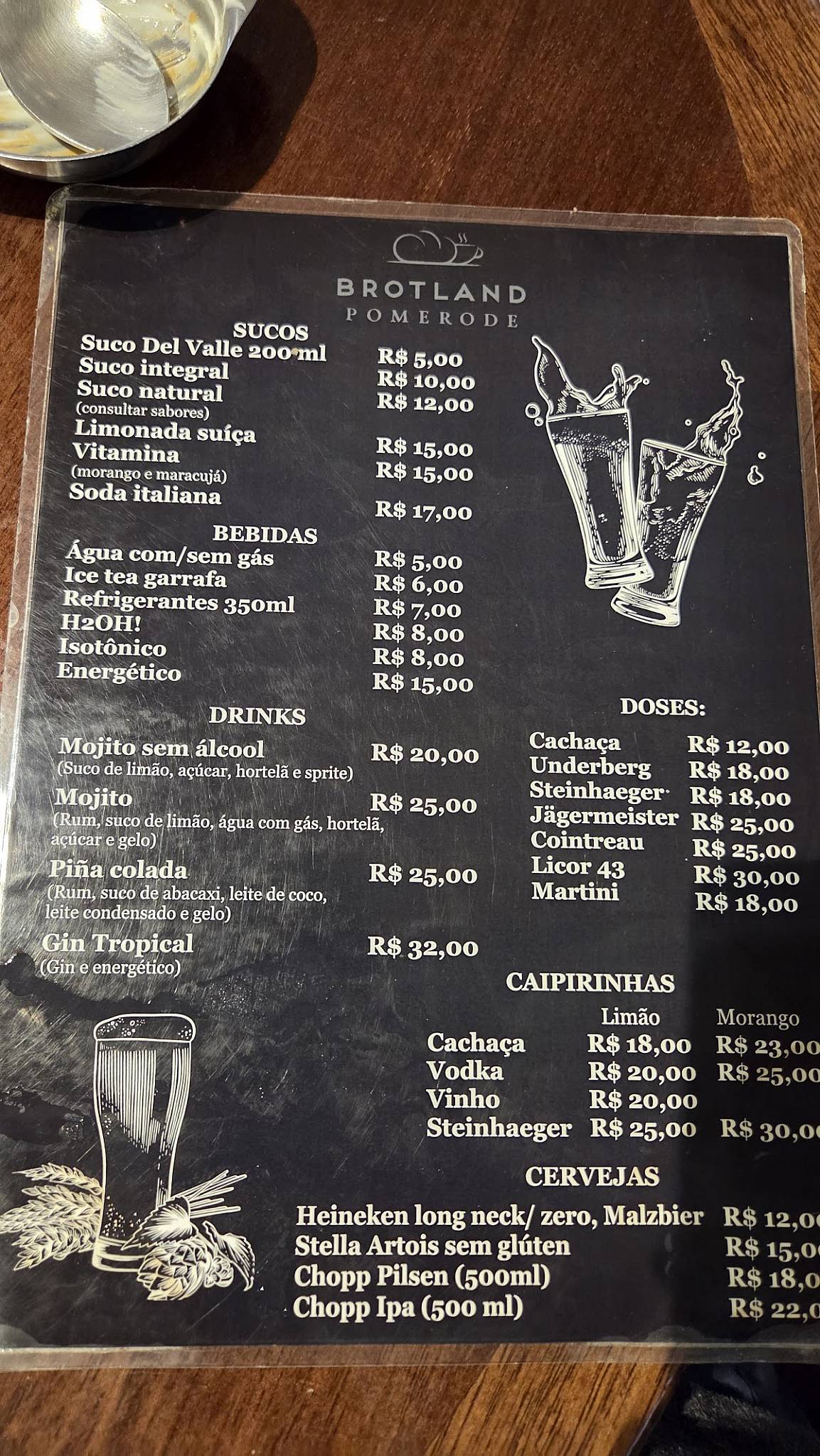 Restaurante Brotland e Café Colonial cardápio