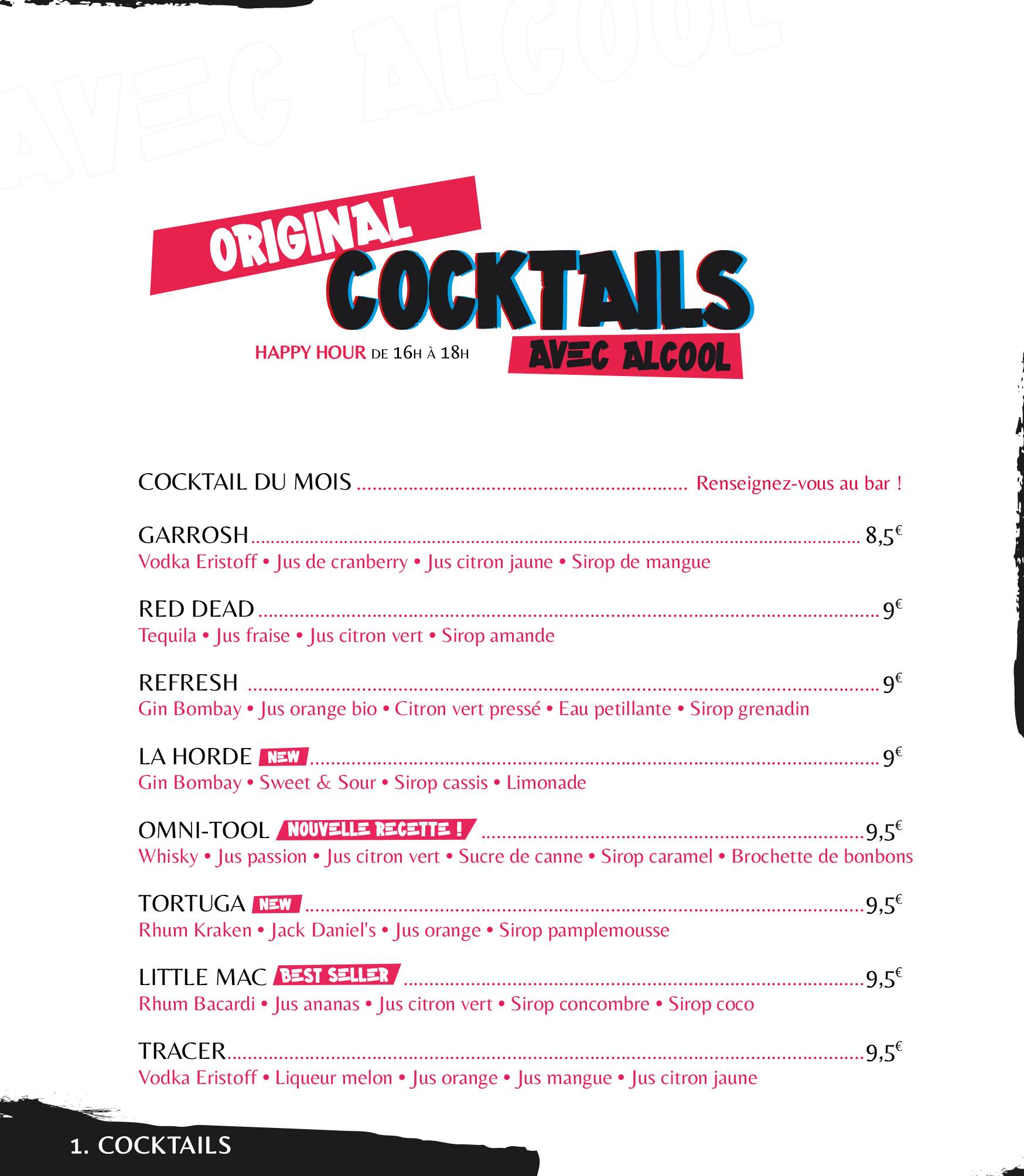 Menu de Meltdown Brussels
