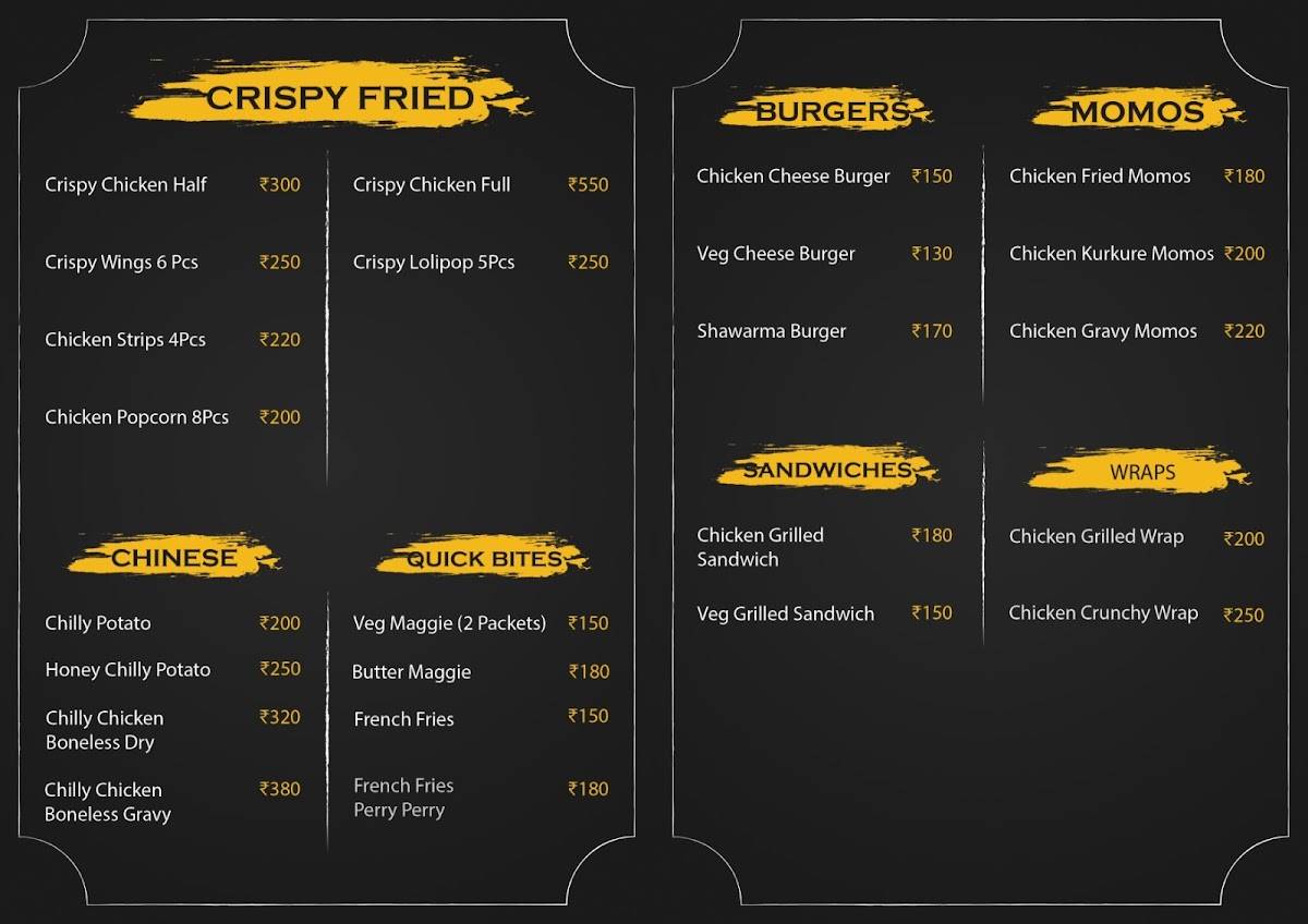 Bully Cafe menu