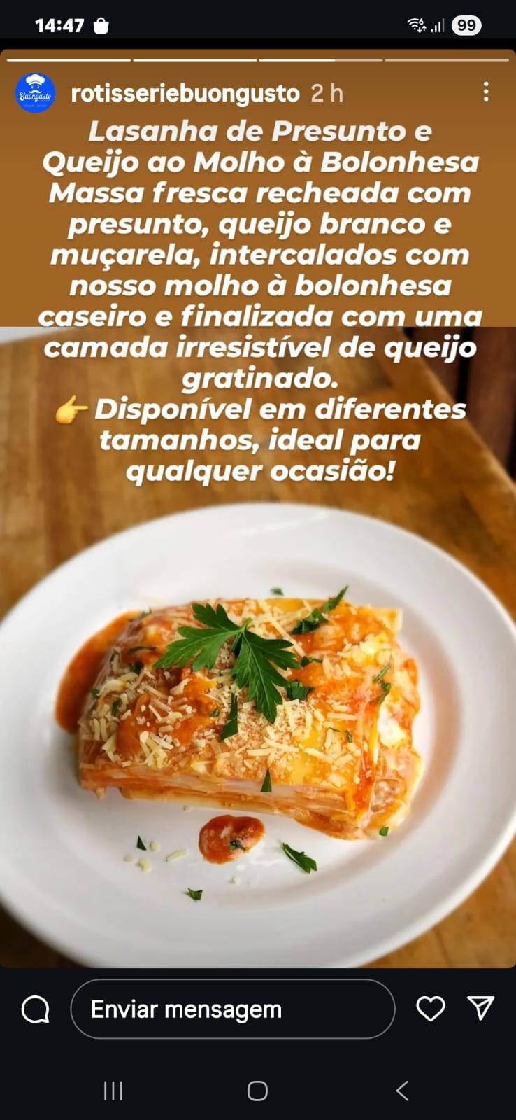 Buongusto Rotisserie São Bernardo do Campo SP cardápio