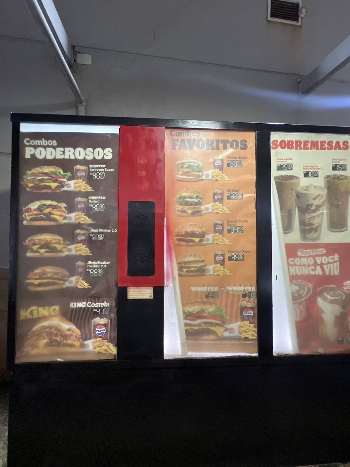 Burger King - José Munia cardápio