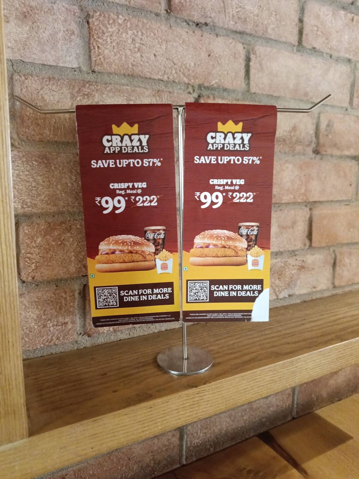 Burger King menu