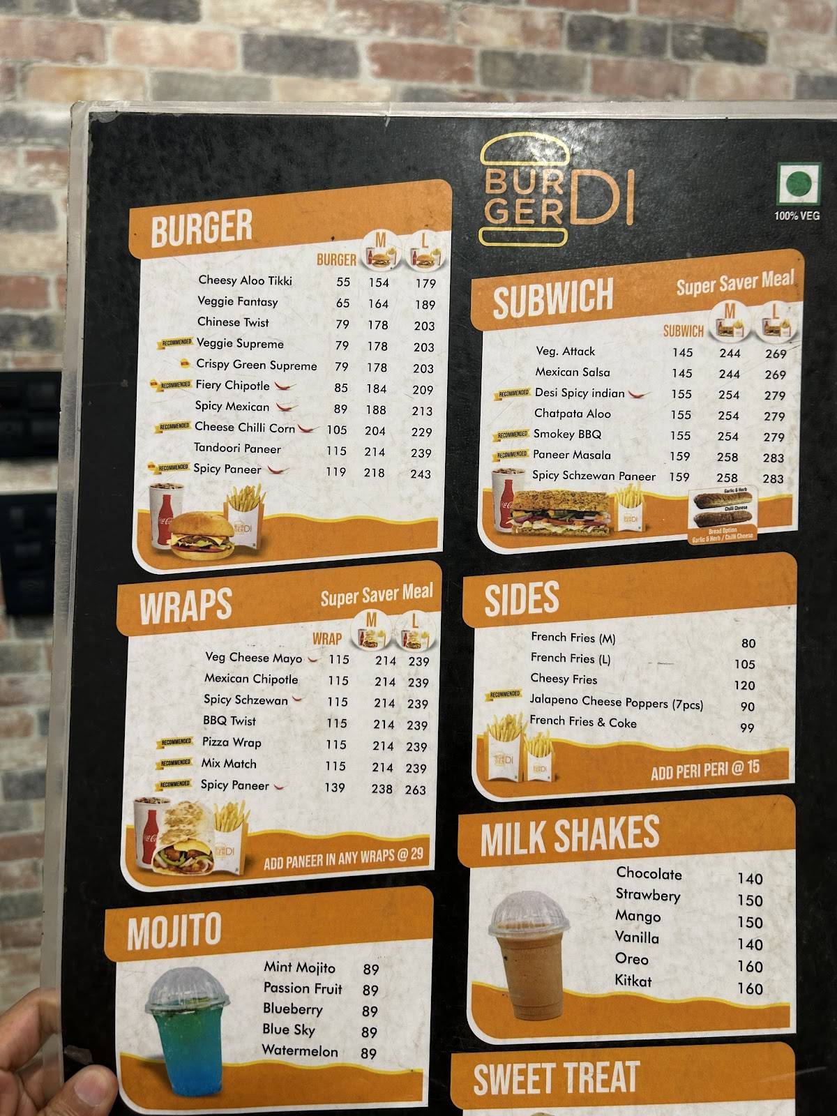 BurgerDi menu