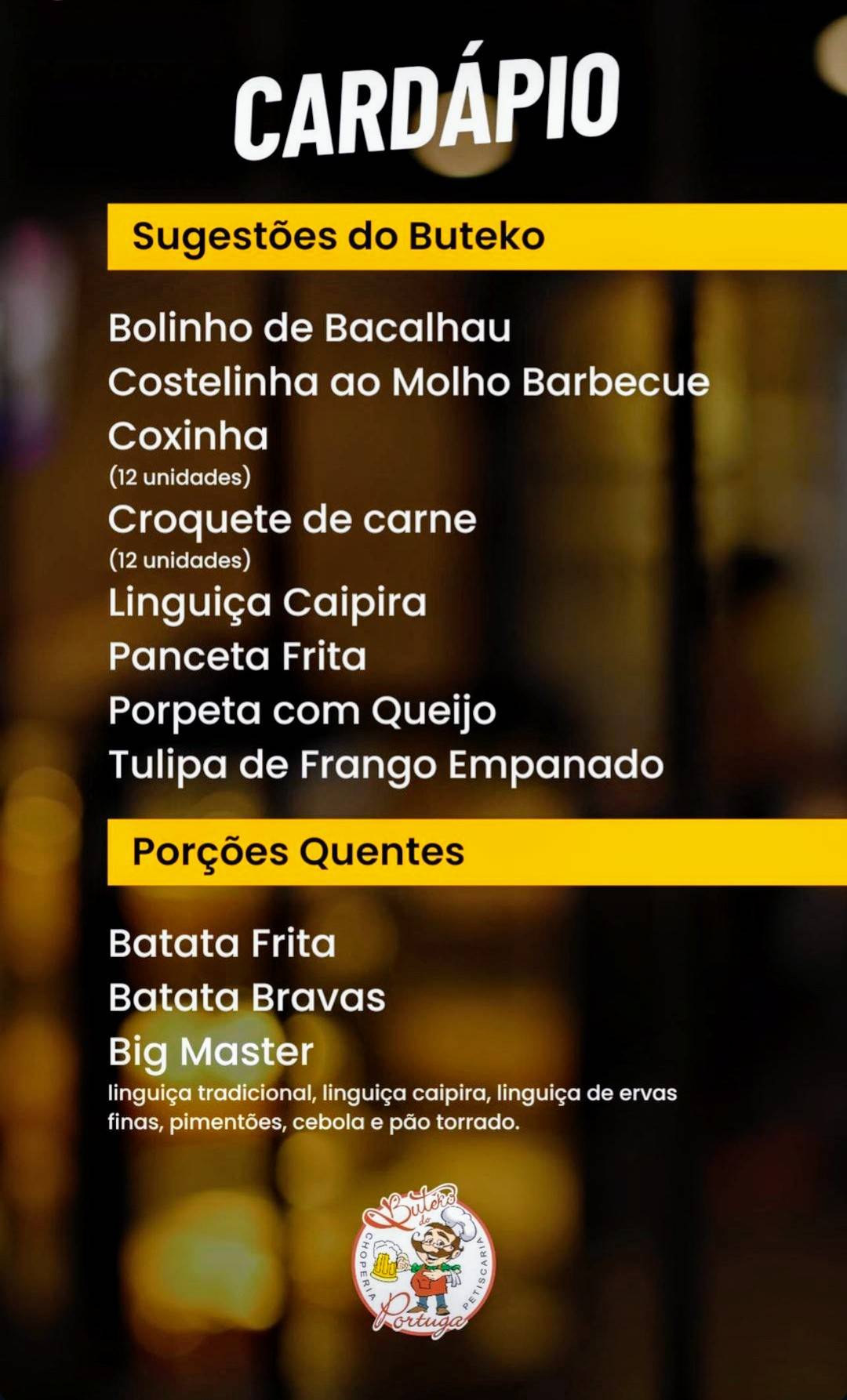 Buteko Do Portuga - Bar em Araras cardápio