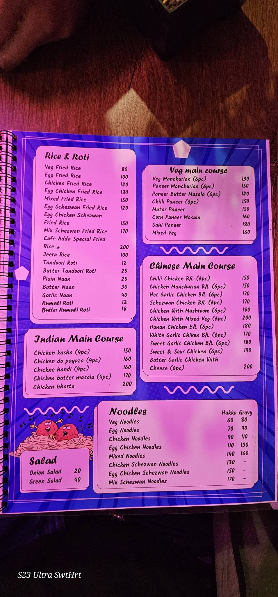 CAFE ADDA menu