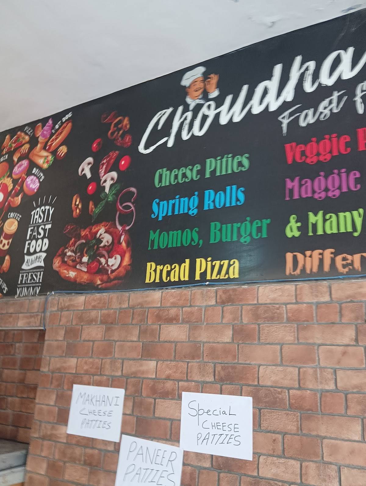 CHAUDHARY CHEESE PATTIES AND SNACKS WALE menu
