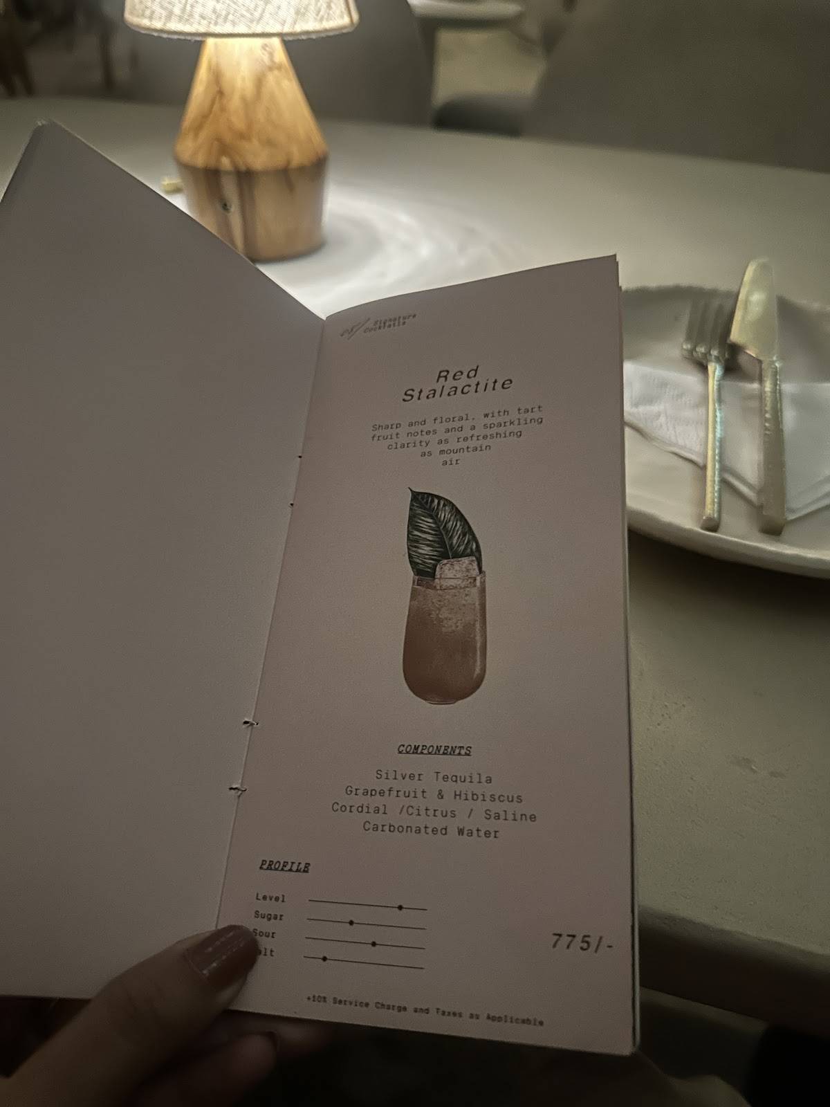 COVAH The Cavern menu