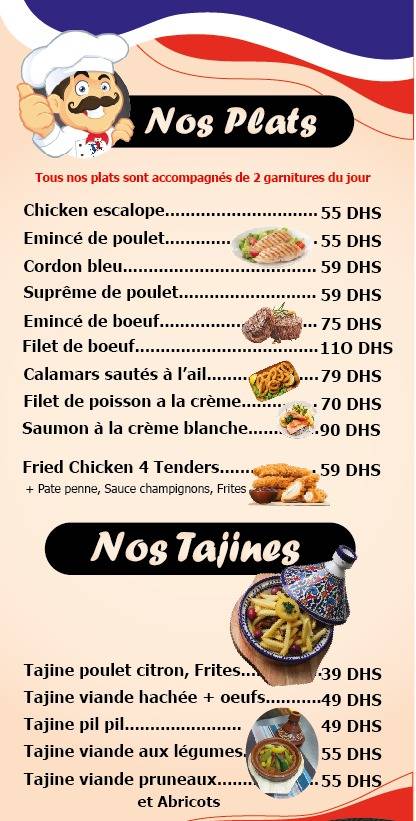 Menu de Cactus Café-Resto