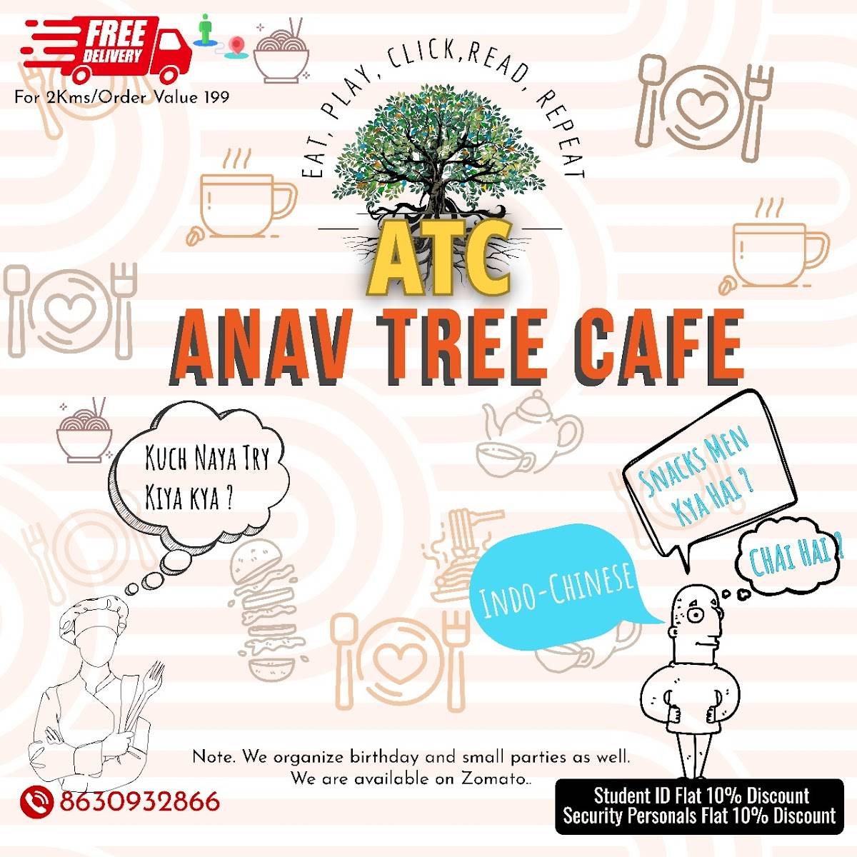 Anav Tree Cafe, ATC menu