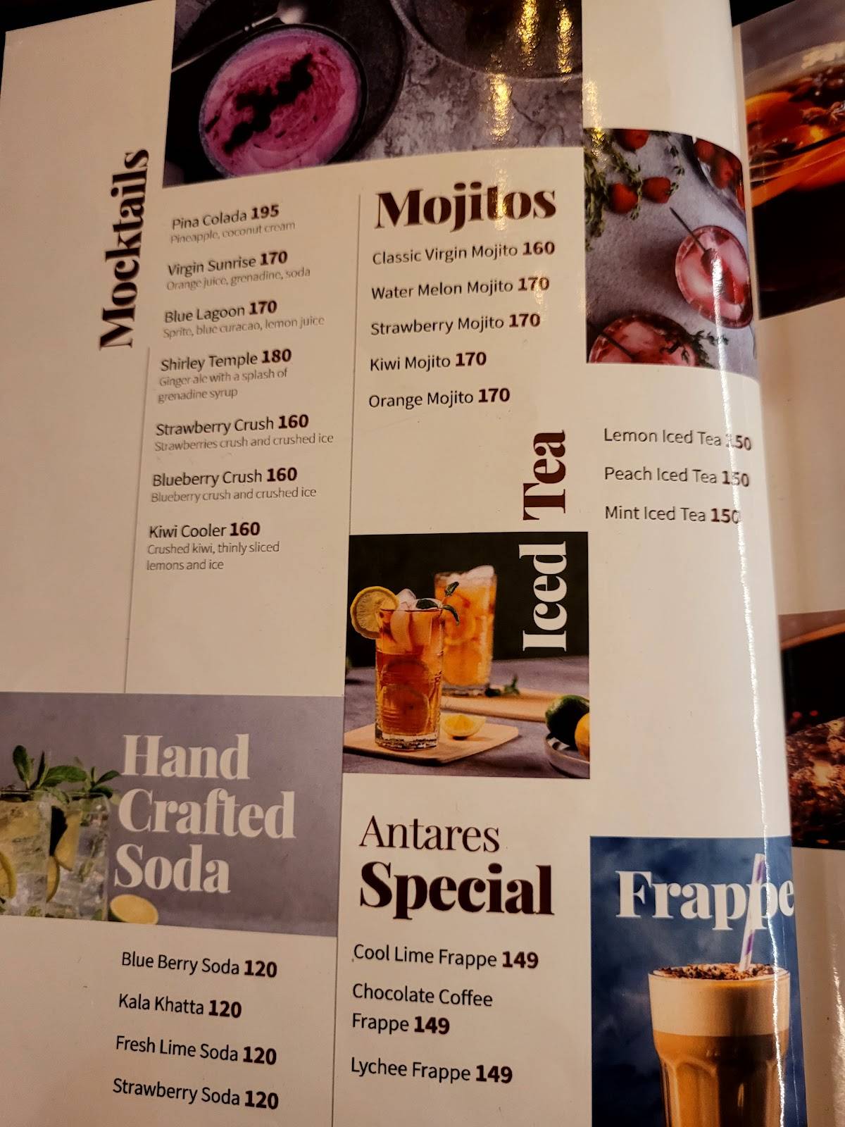 Antares Cafe- आंतरेज़ कैफ़े menu