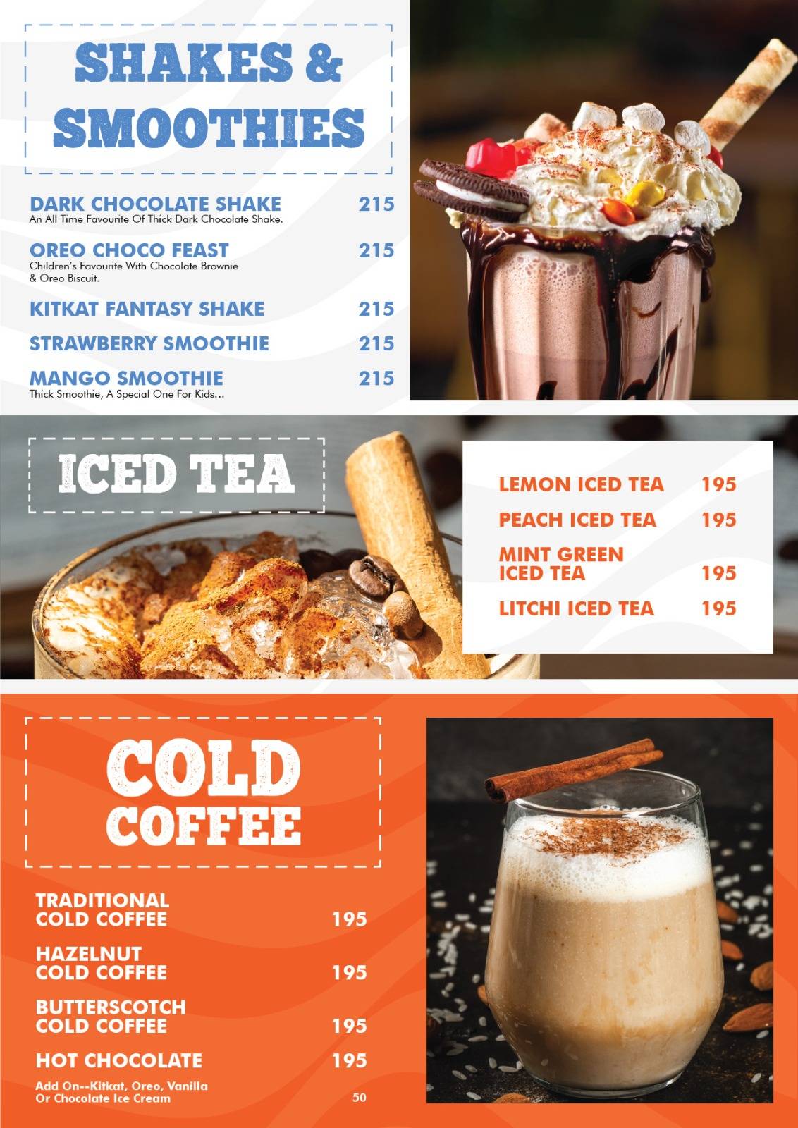 Boho The Sky Café - Garia menu