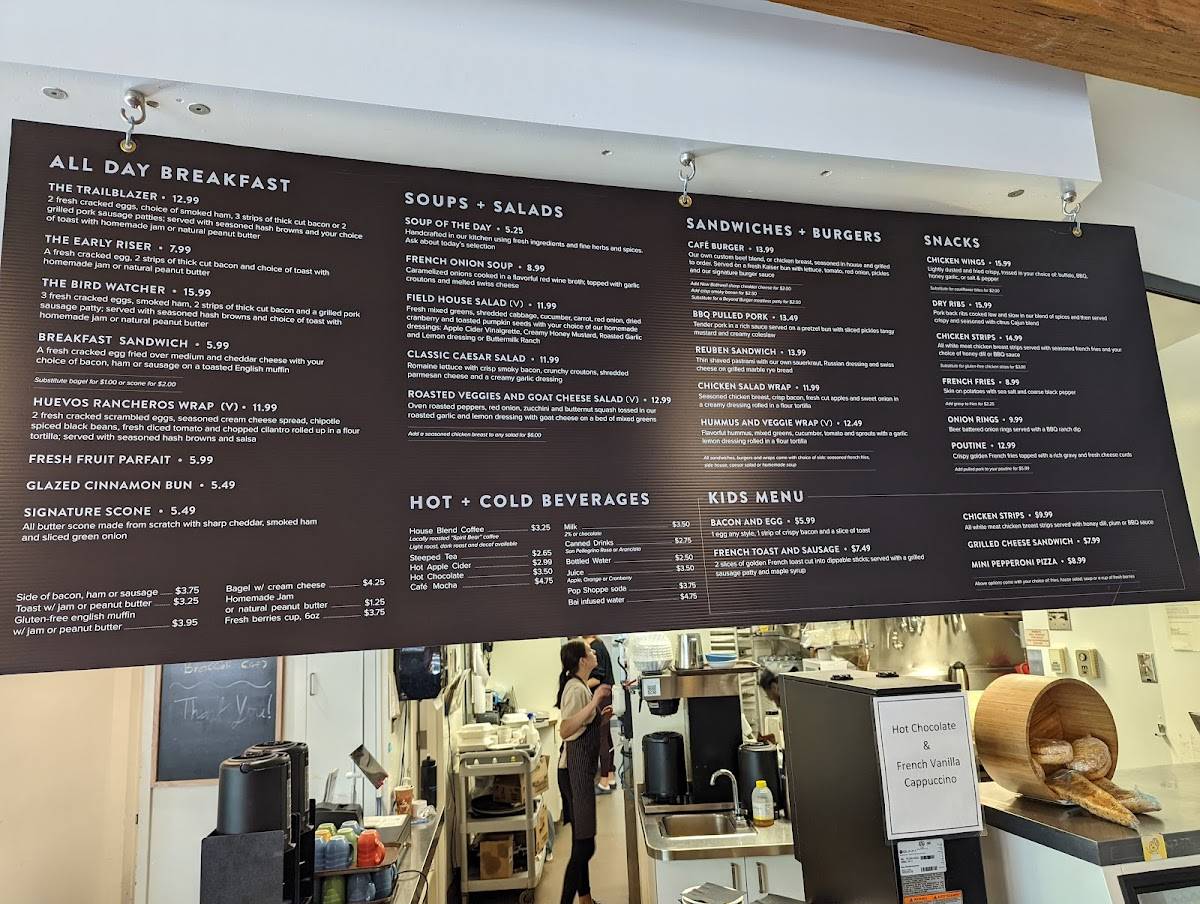 Menu at Buffalo Stone Café, Winnipeg, McCreary Rd