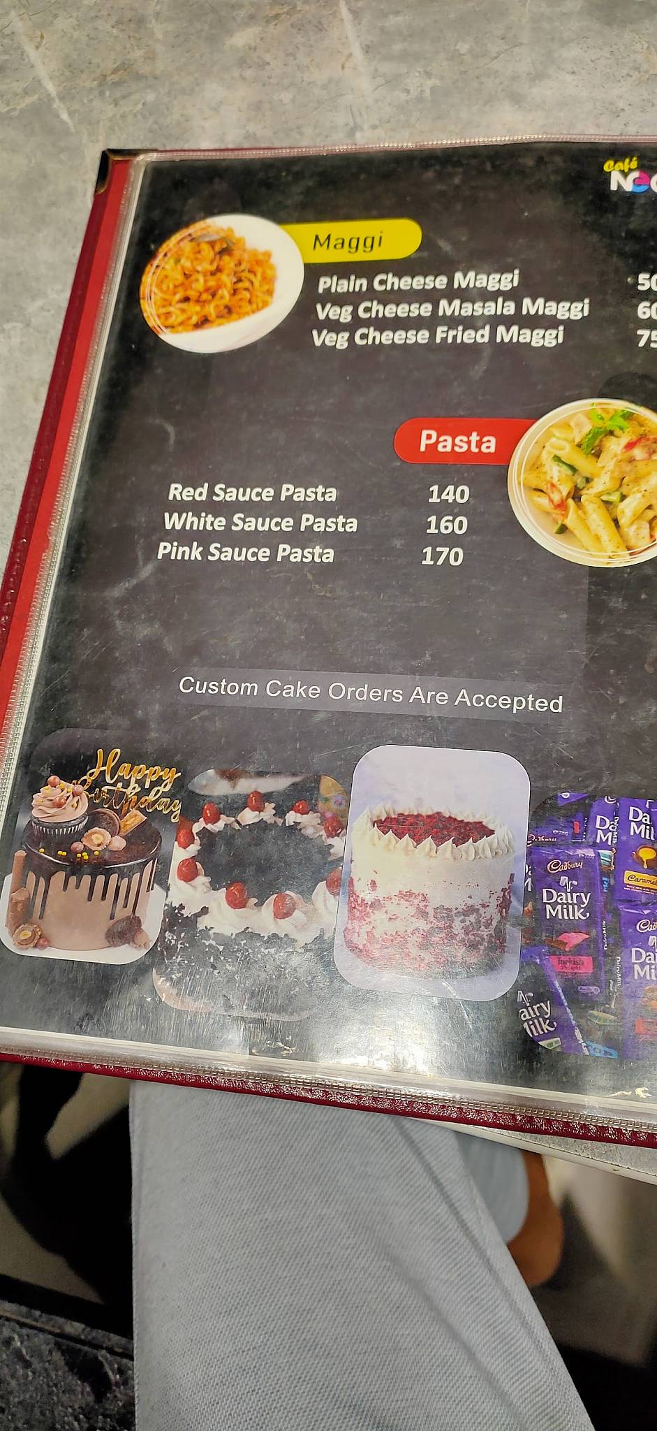 Cafe Neone कॅफे नीओन menu