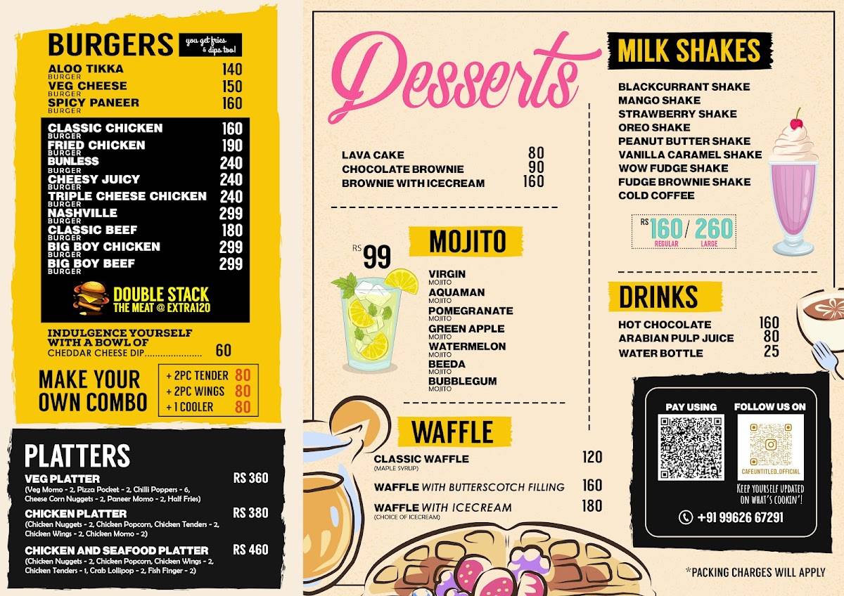 Cafe untitled (foodie's atti) menu