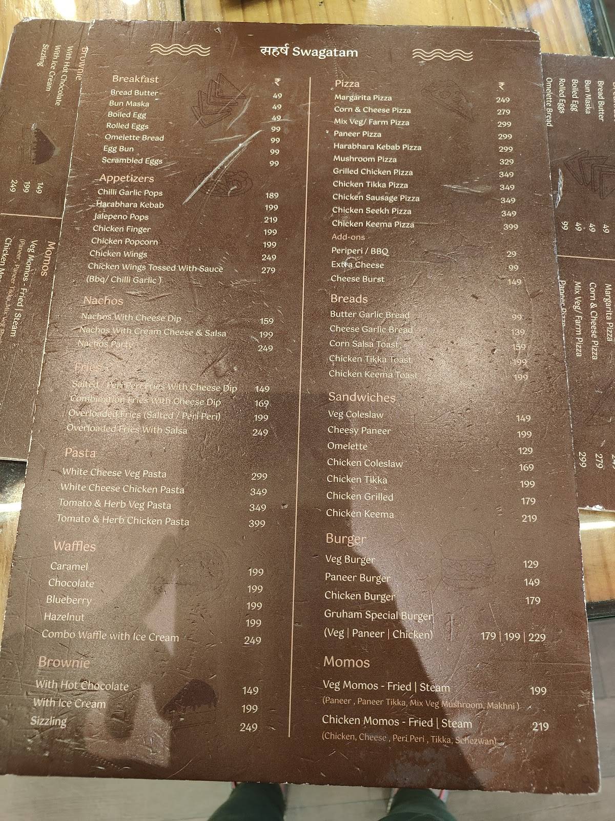 Coffee Gruham menu