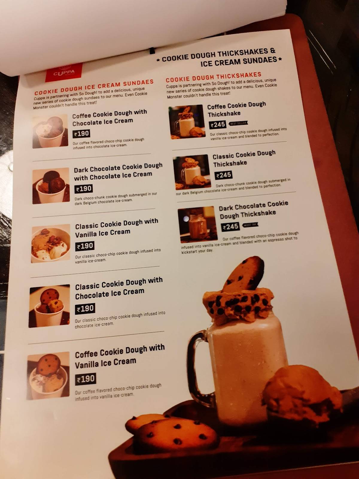 Cuppa Redefined - Mysore's Neighbourhood Cafe & Restaurant menu