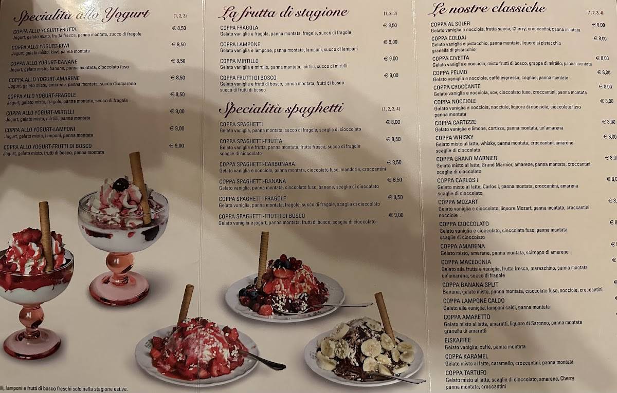 Menu di Gelateria Al Soler 