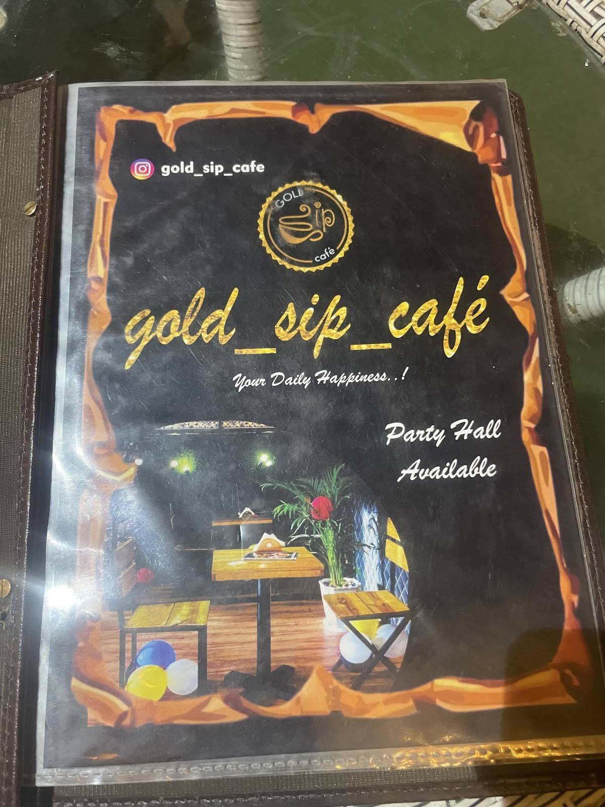 Gold sip cafe menu