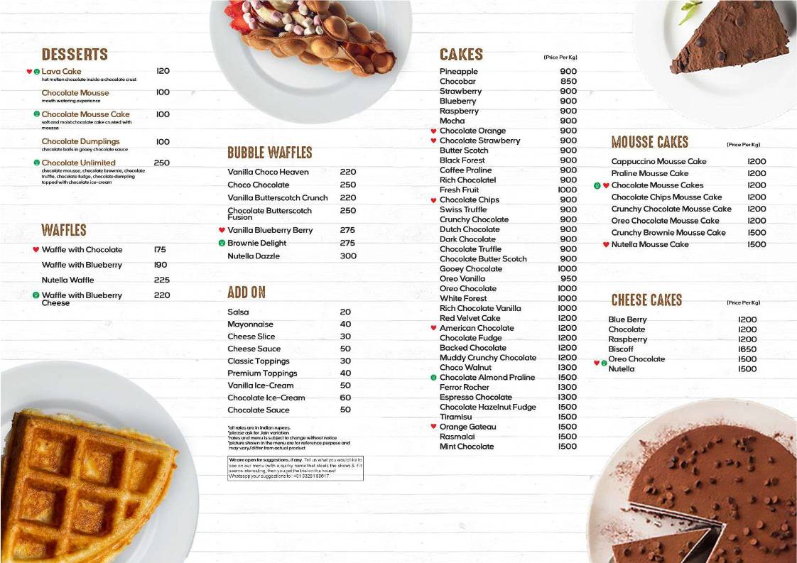 Cafe Klatsch menu