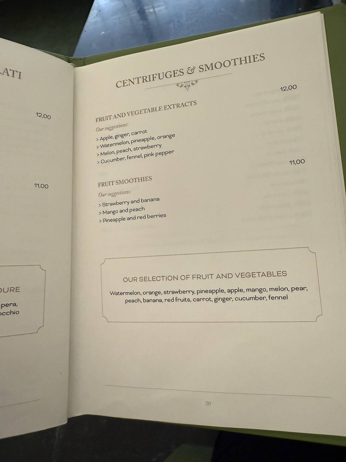 Menu di Marchesi 1824 