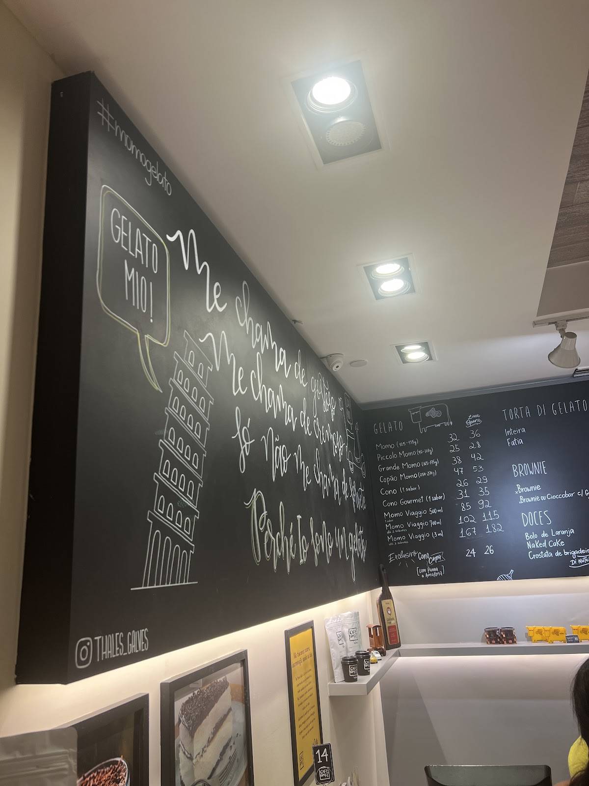 Momo Gelato Copacabana Palace cardápio