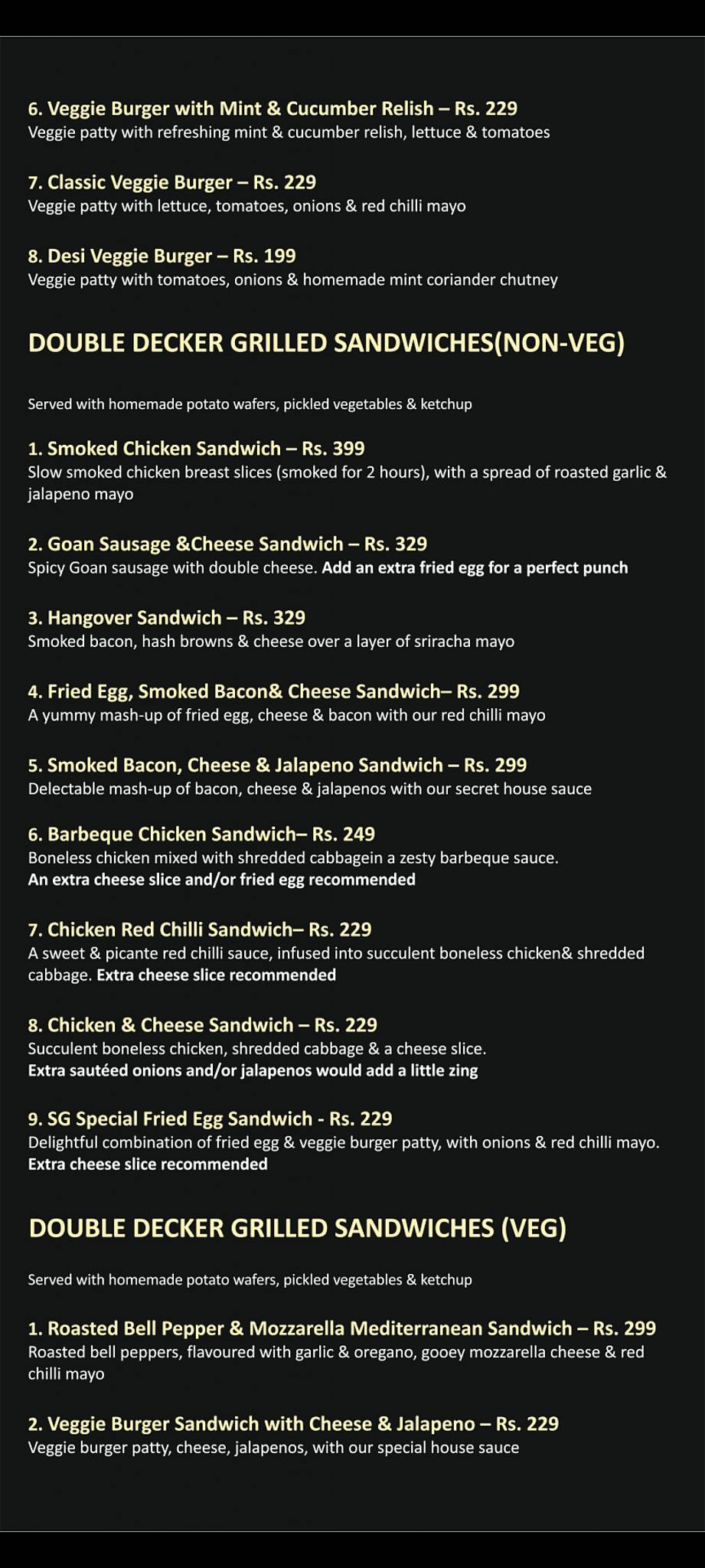 NickyM's Kitchen menu