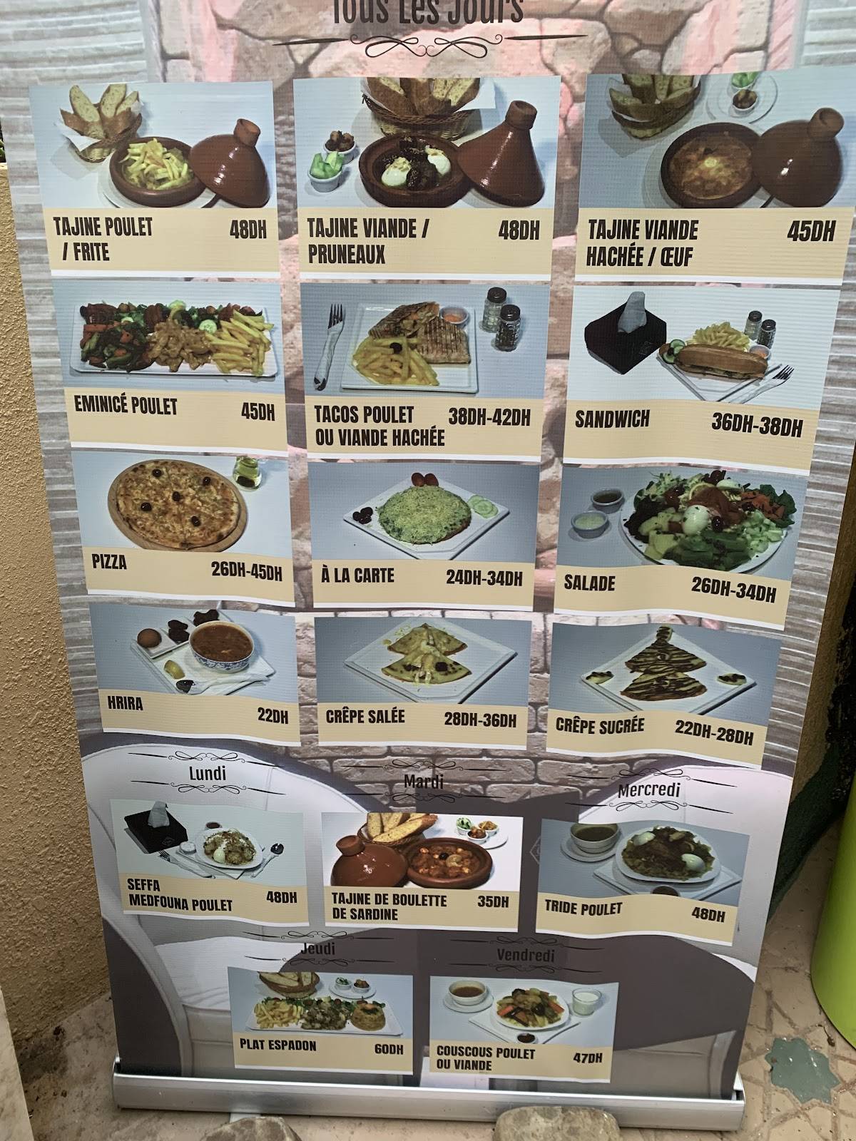 Menu de Café Restaurant Crema