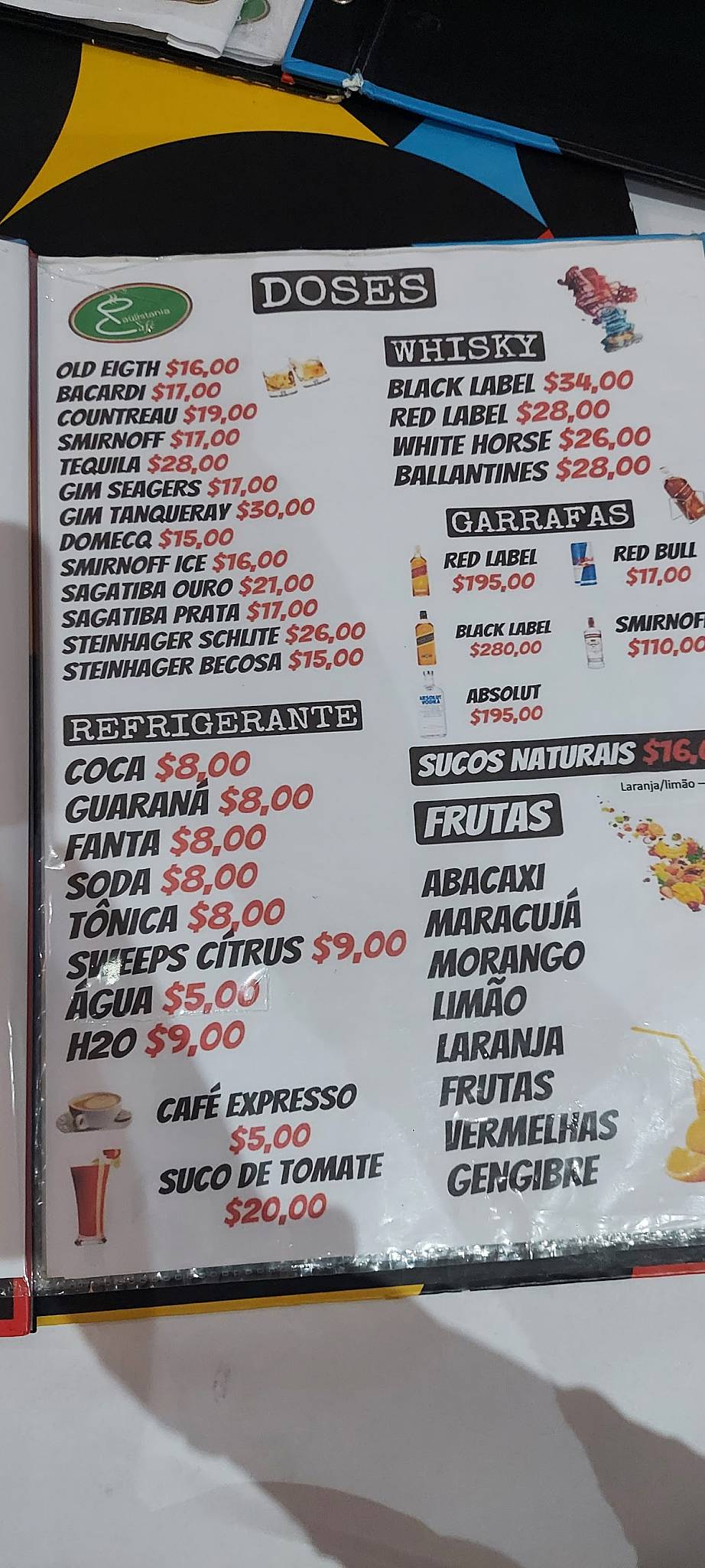 Paulistânia Café cardápio
