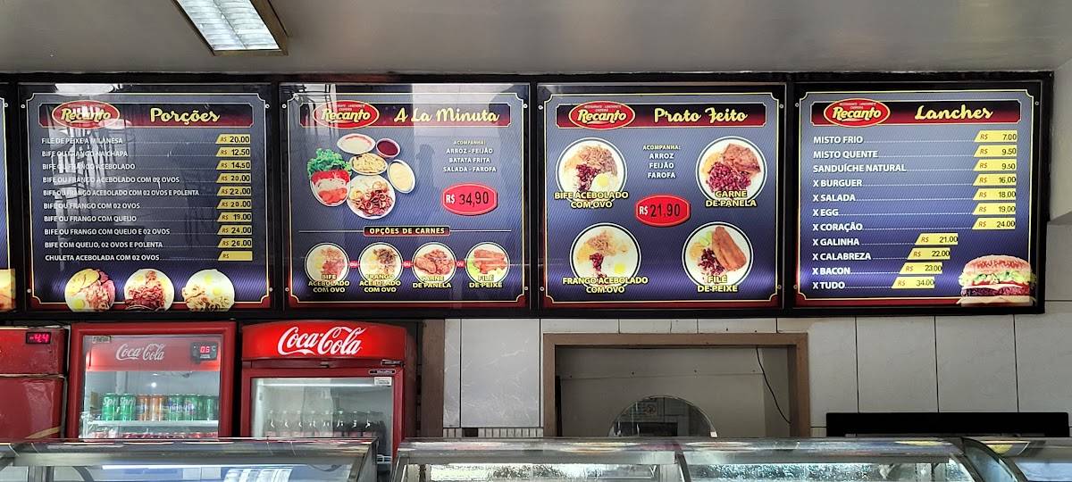 Restaurante e Choperia Recanto cardápio