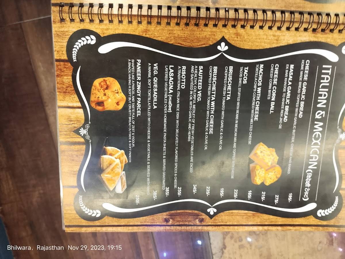 Sip & Gossip Cafe menu