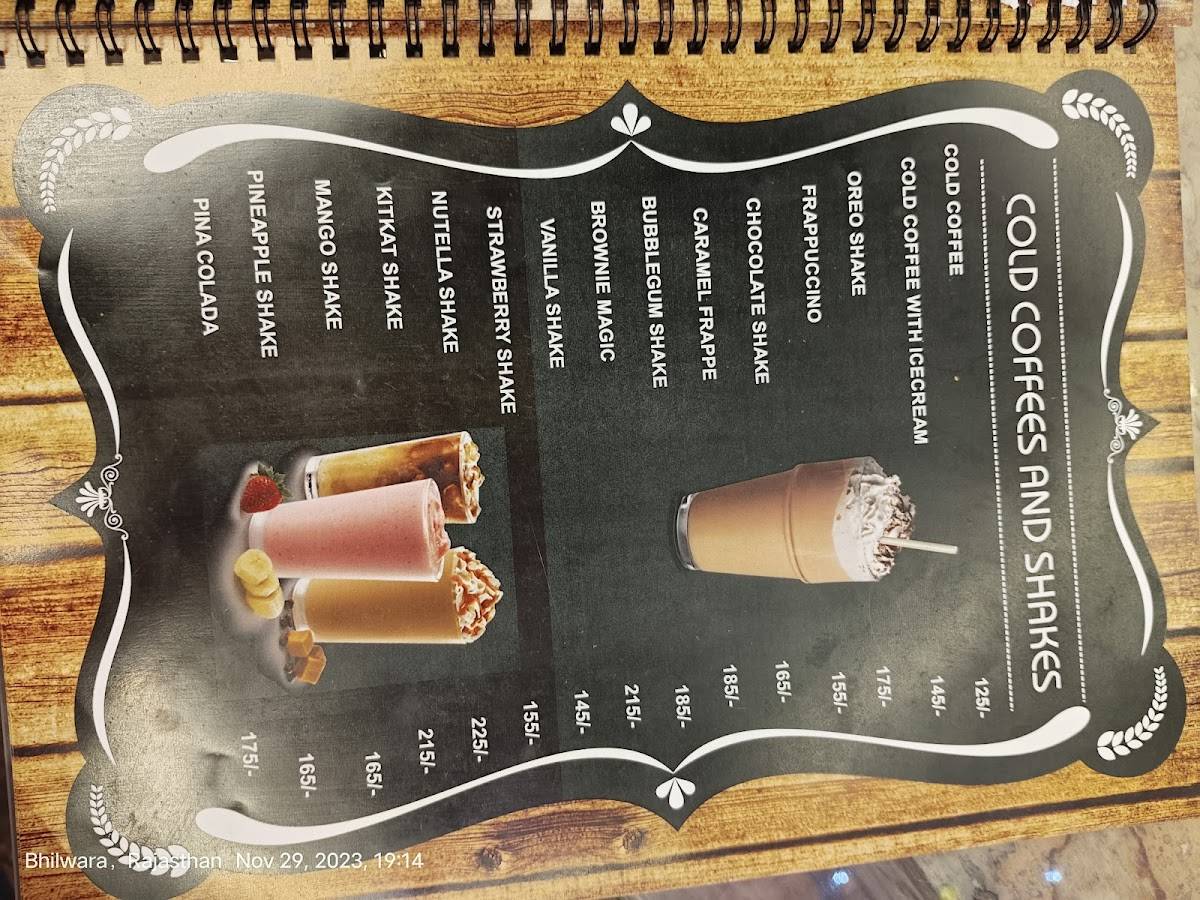 Sip & Gossip Cafe menu