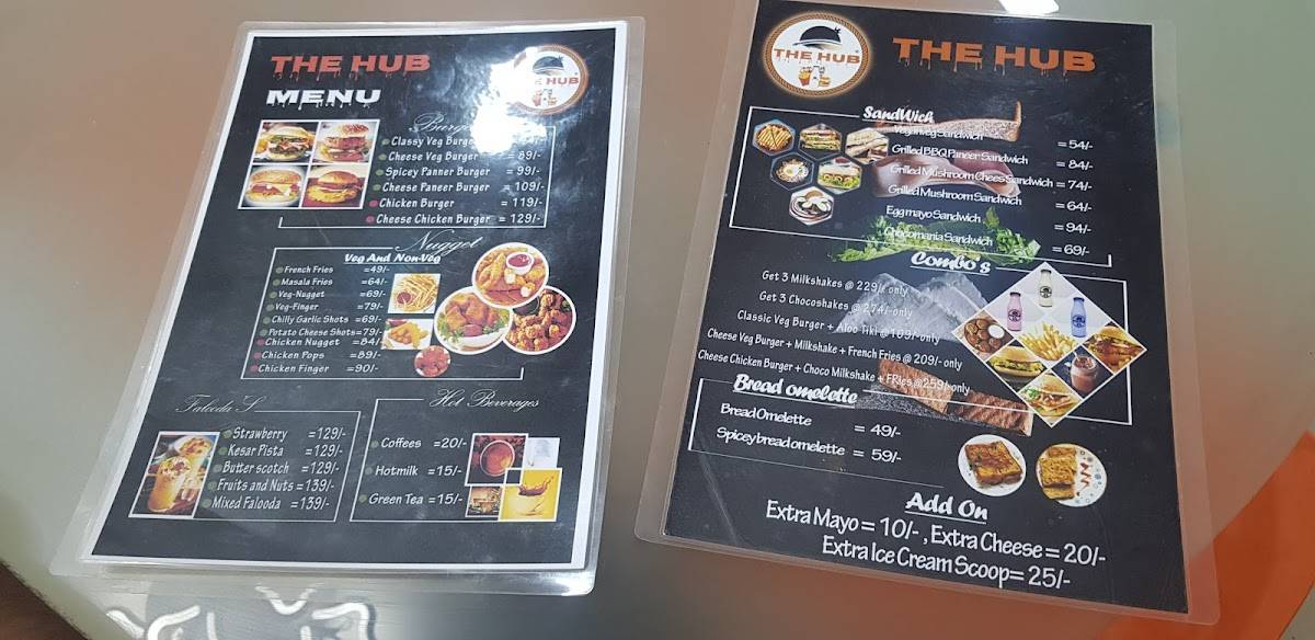 THE HUB CAFE menu