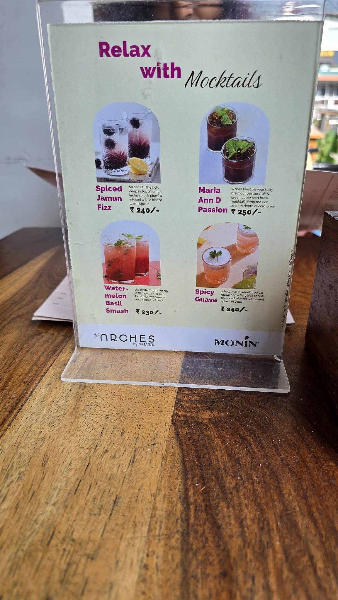 The Arches Cafe & Bakery by SALVUS menu