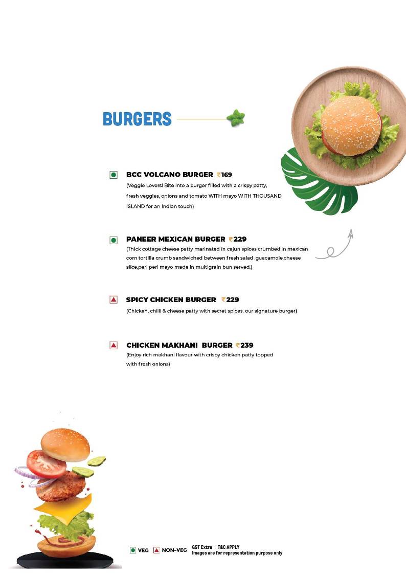 The Black Coffee Cafe menu