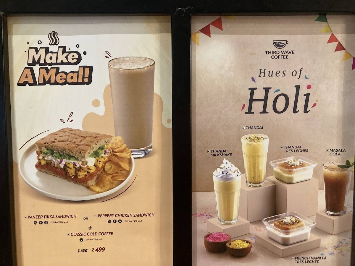 Third Wave Coffee menu