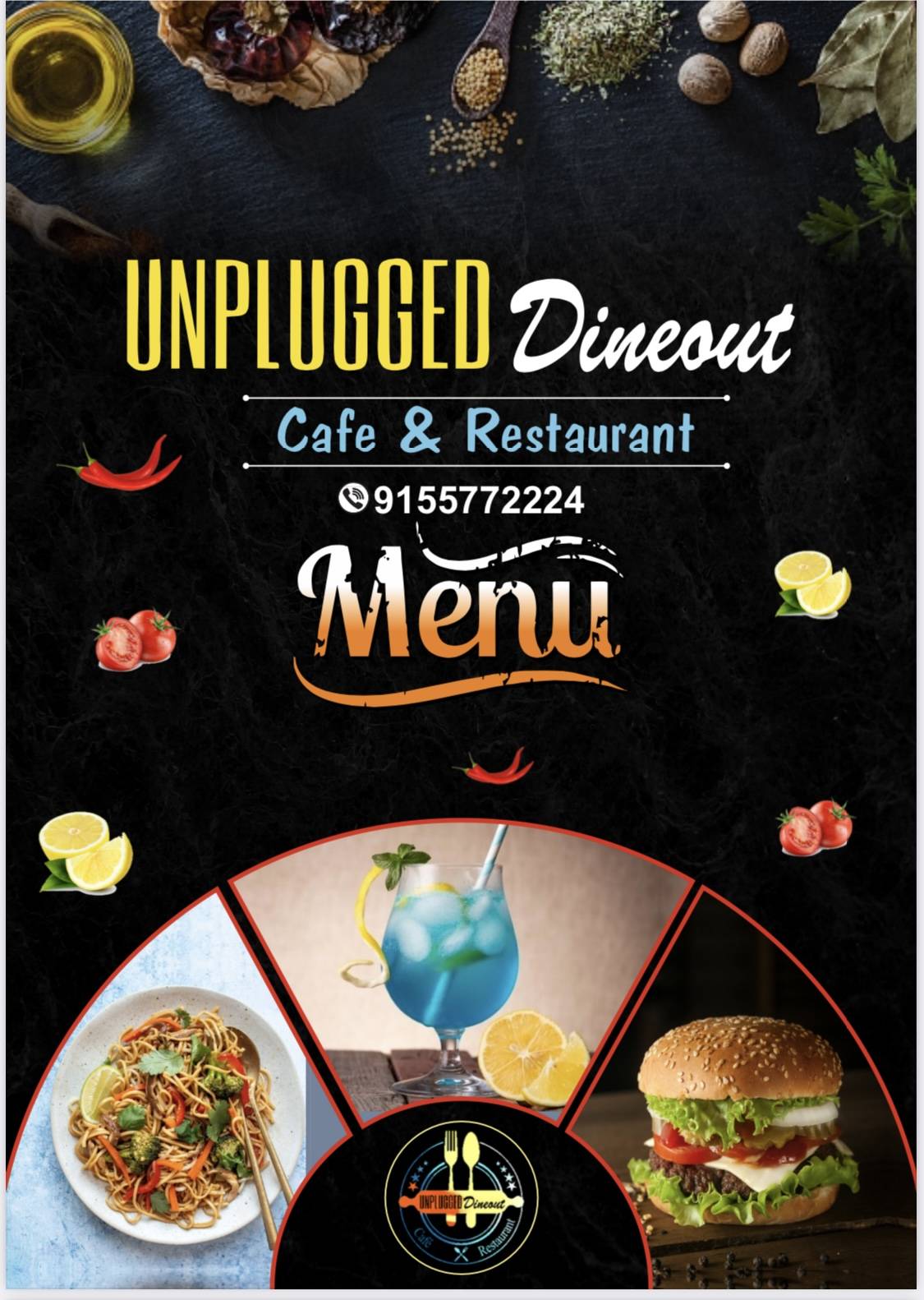 Unplugged Dineout menu