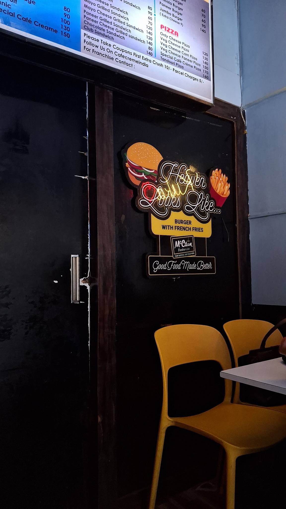 Cafe creme vashi menu