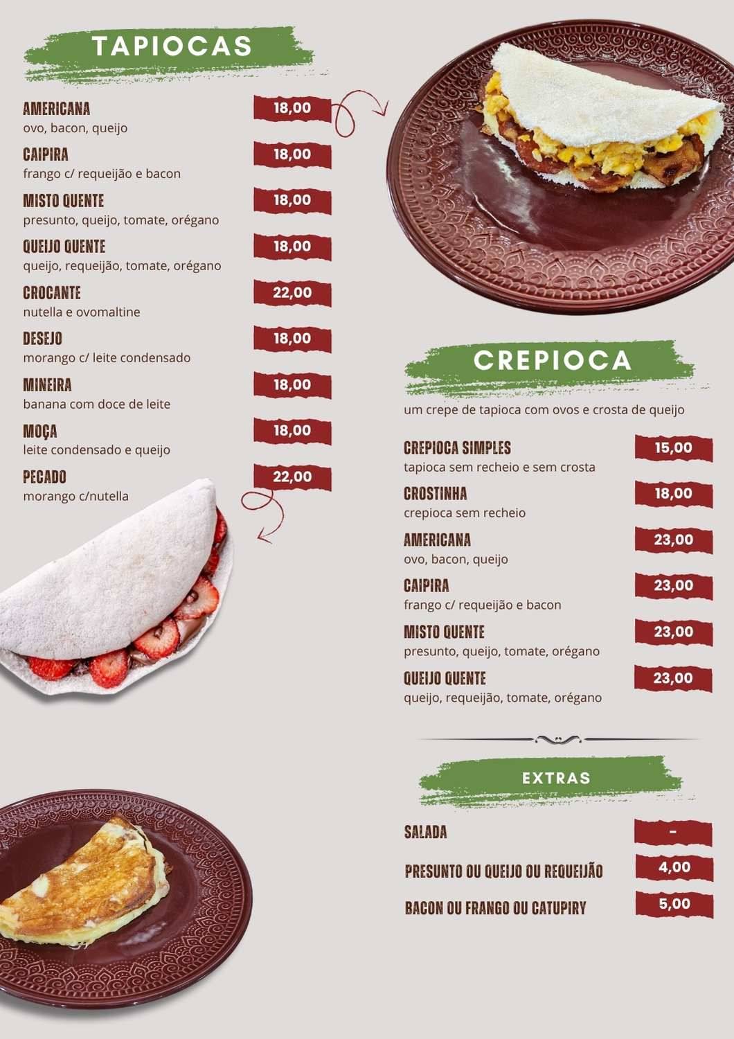 Cafeteria Miruka cardápio