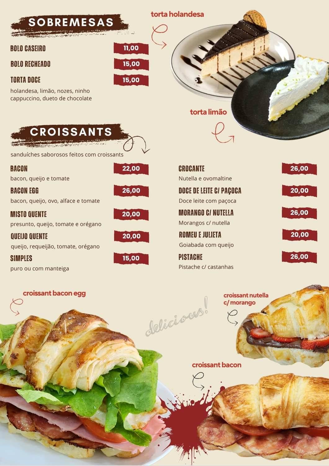 Cafeteria Miruka cardápio