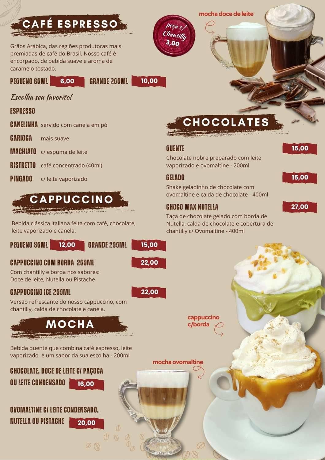 Cafeteria Miruka cardápio