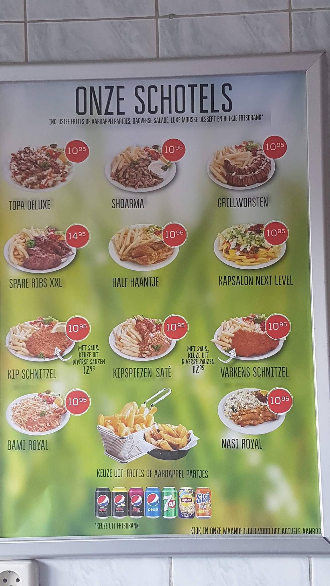 Menu at Snackpoint Dolly Dimple, Haulerwijk