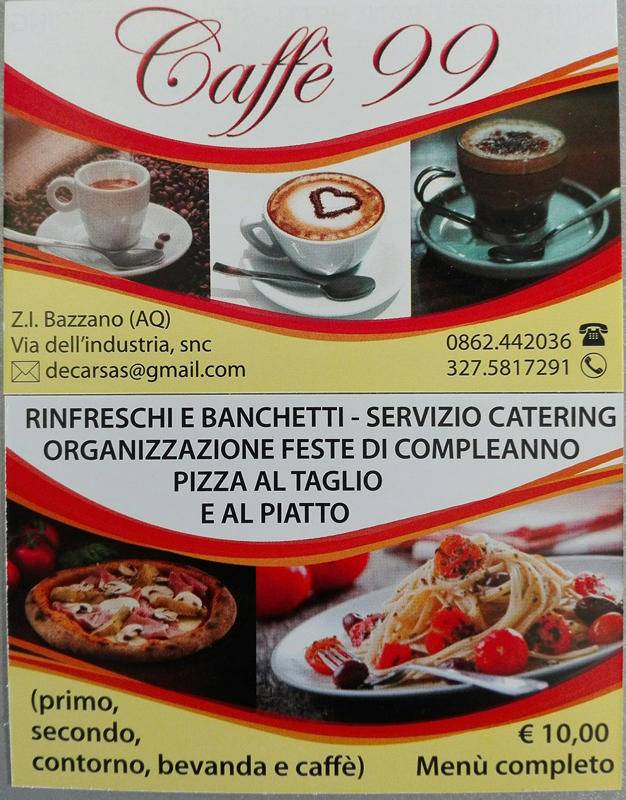 Menu di Caffè 99 