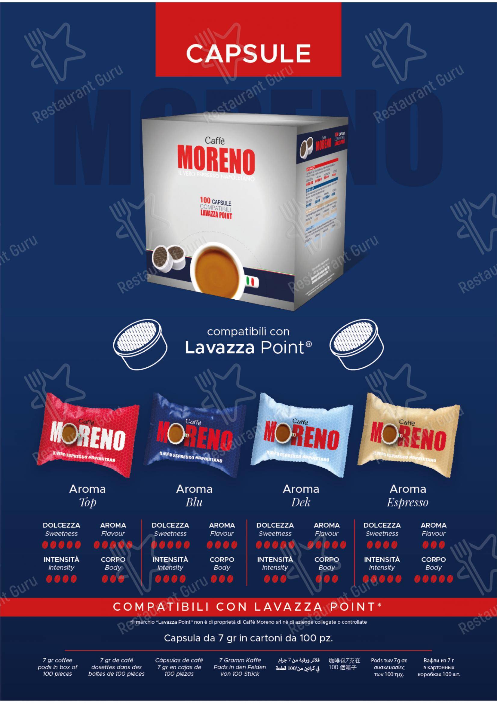 Menu per Caffé Moreno in Napoli
